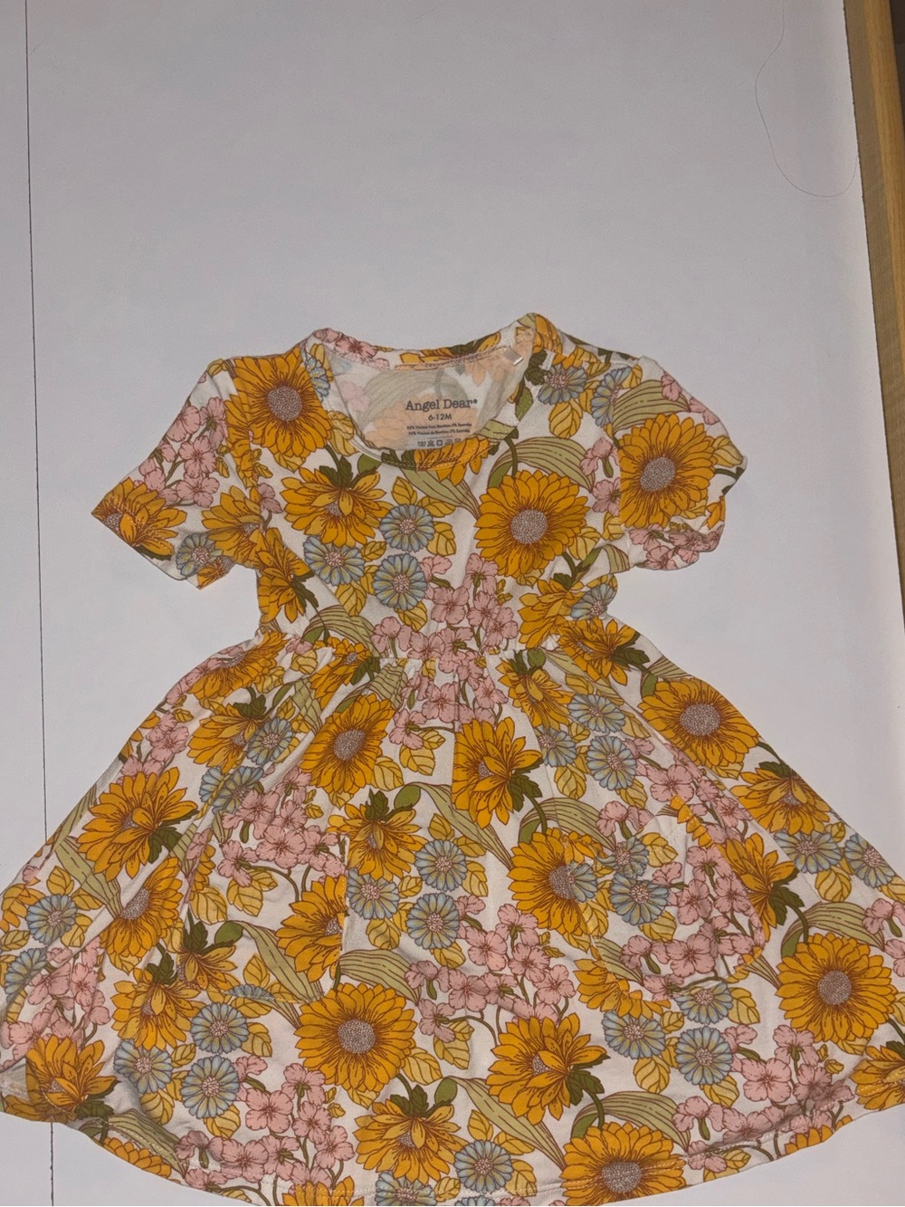 Angel Dear Yellow Floral Girls' Dress
